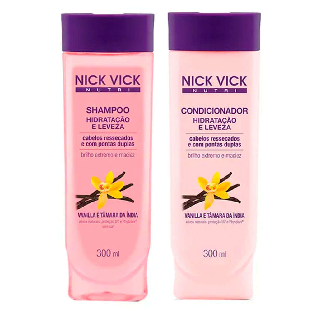 Kit Shampoo + Condicionador Nick & Vick Nutri-Hair Hidratação e Limpeza — Kit