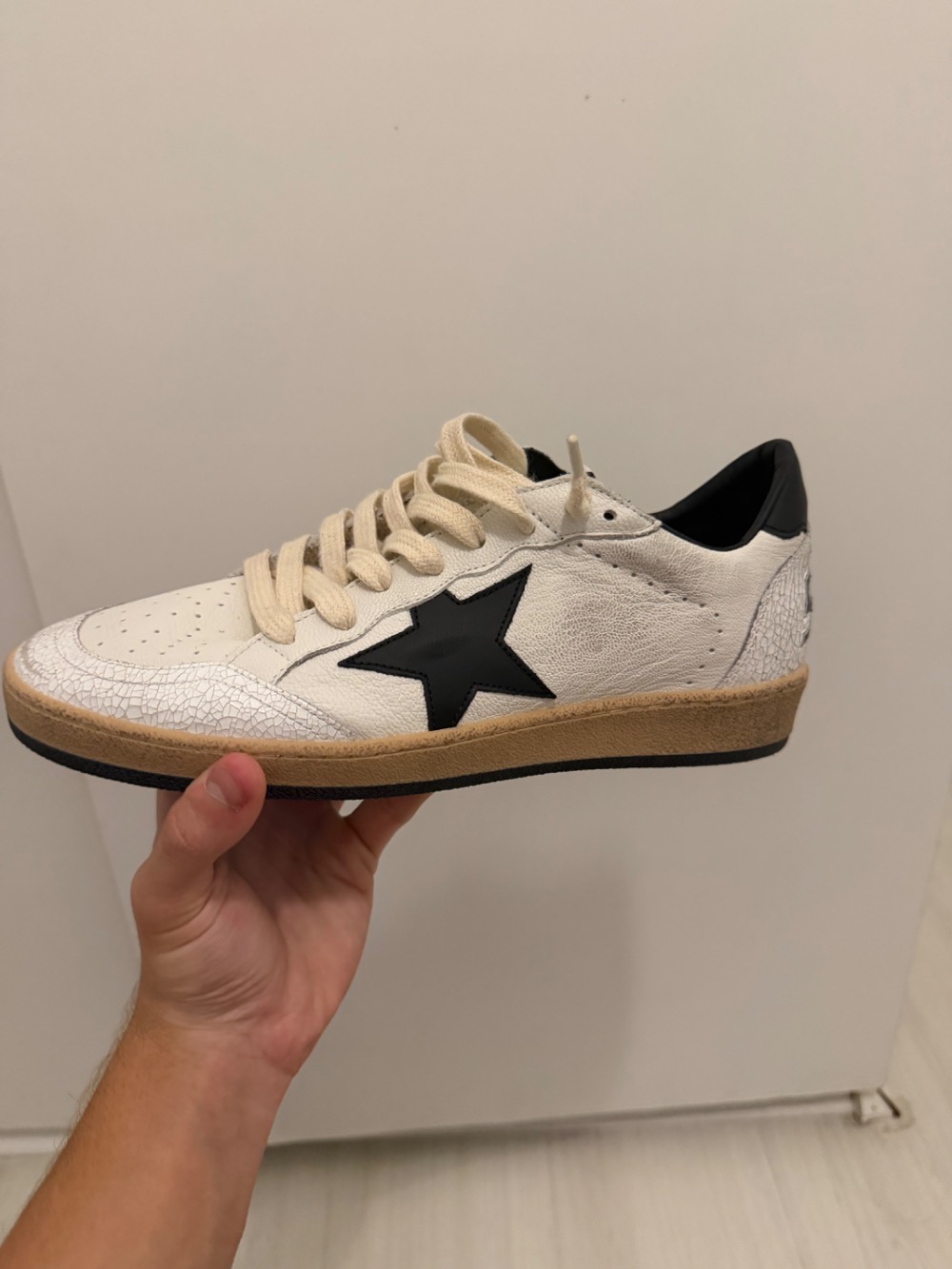 Golden Goose Vintage BallStar Cream Black — 40, Novo