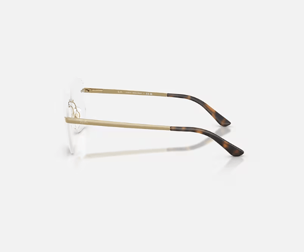 Foto 2 de Armação de Óculos de Grau Ray-Ban RX6535L 2500 55 MET Dourado