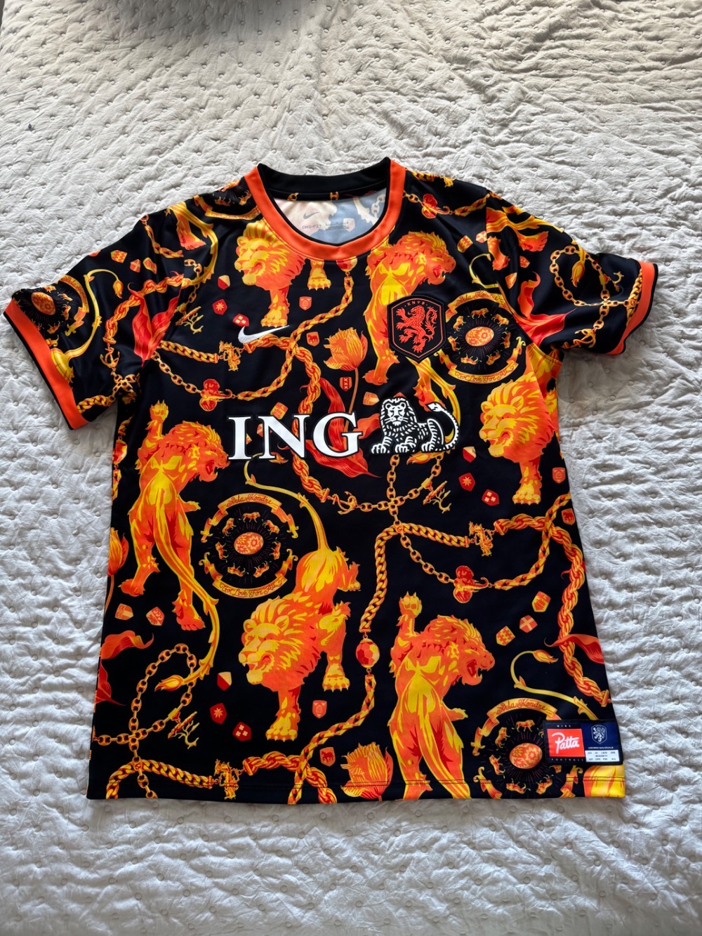 Netherlands x Patta x Nike Camiseta Academy Pro Orange — G, Novo