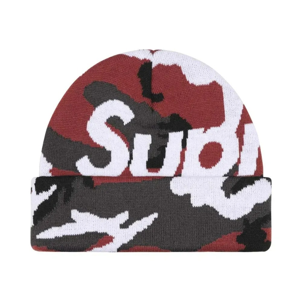 Touca Supreme Big Logo Red Camo FW25-W18 — Único, Novo