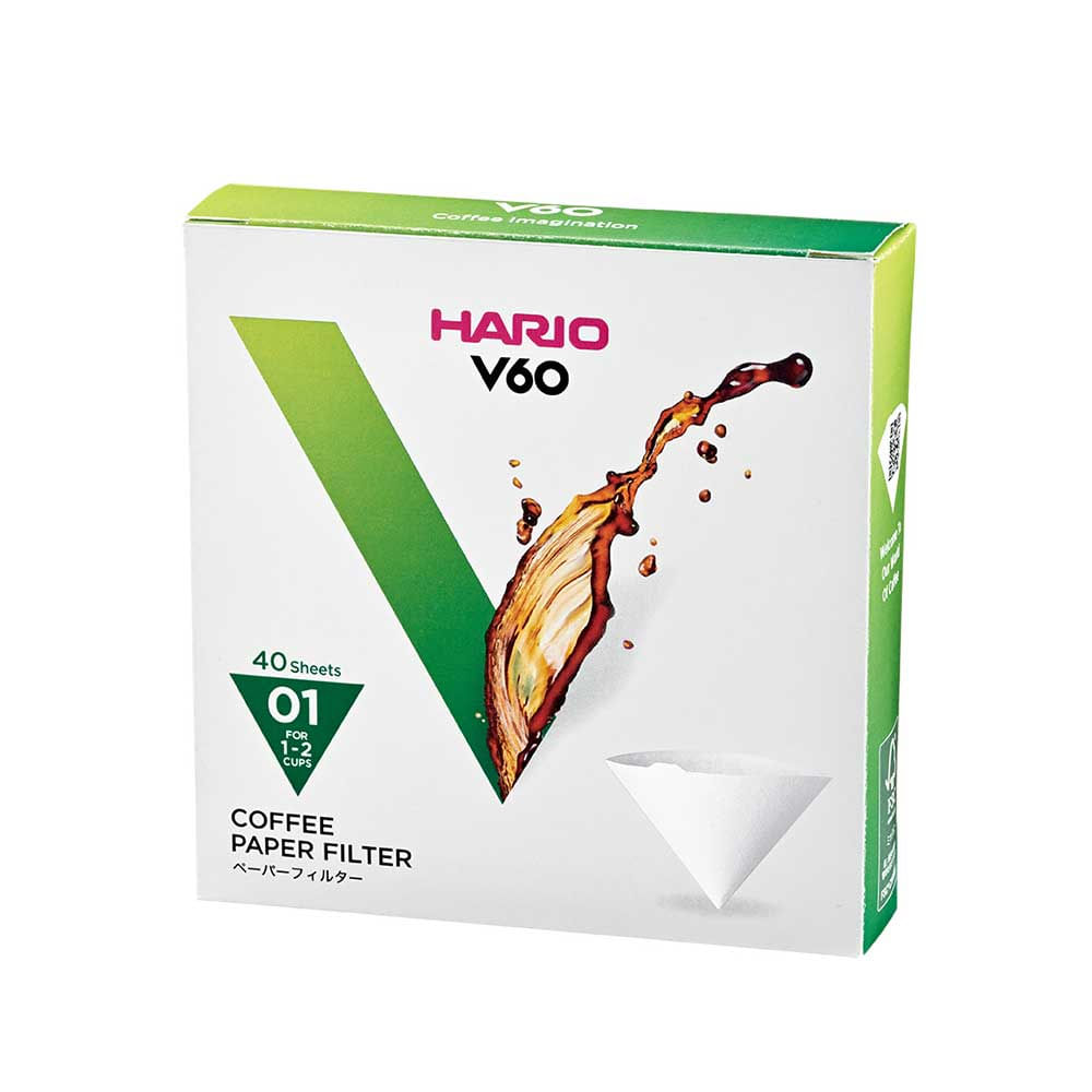 Filtro Hario V60 Branco 40 unidades Tamanho 01