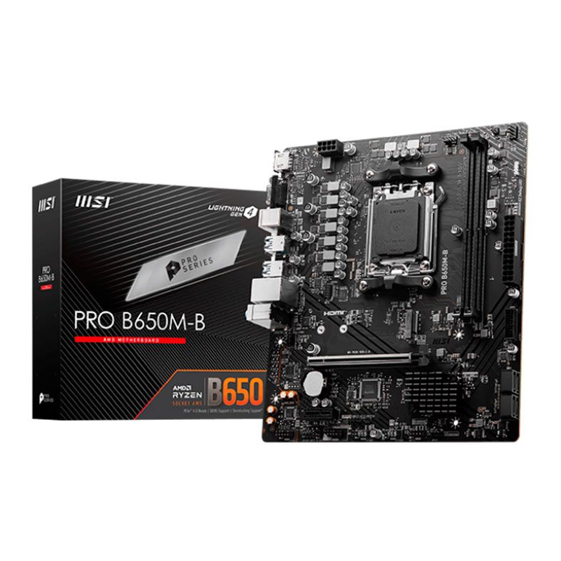 Foto 2 de Placa Mae MSI Pro B650M-B, DDR5, Socket AMD AM5, M-ATX, Chipset AMD B650, PRO-B650M-B