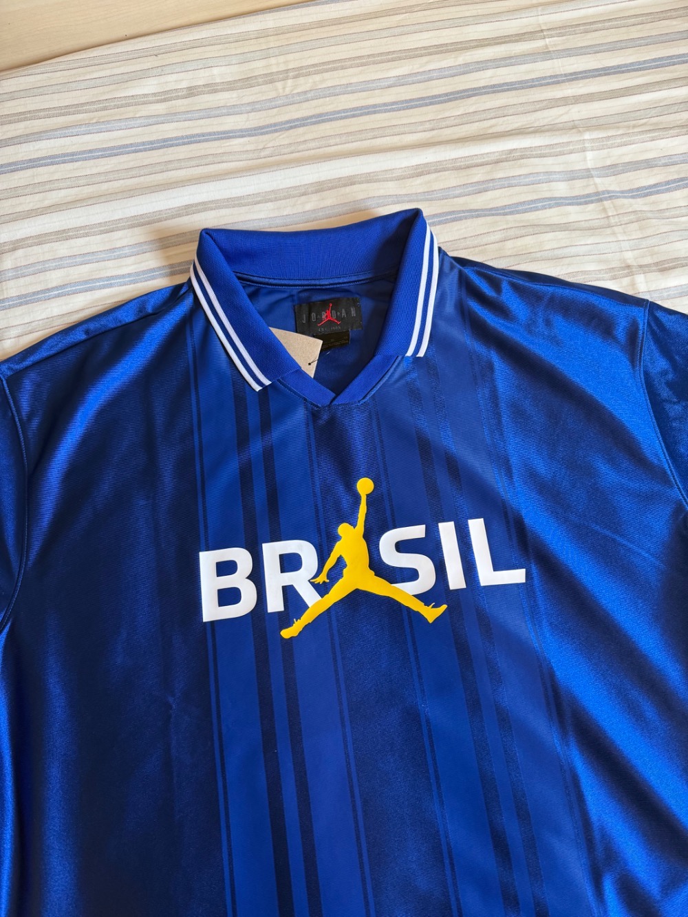 Camiseta Air Jordan Polo Brasil Blue — XG, Novo