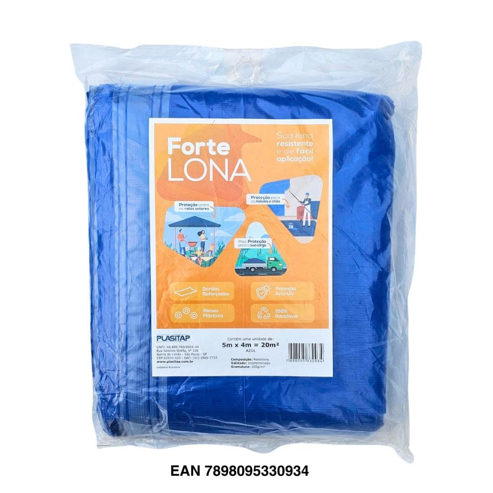 Forte Lona 5X4 Azul Plasitap