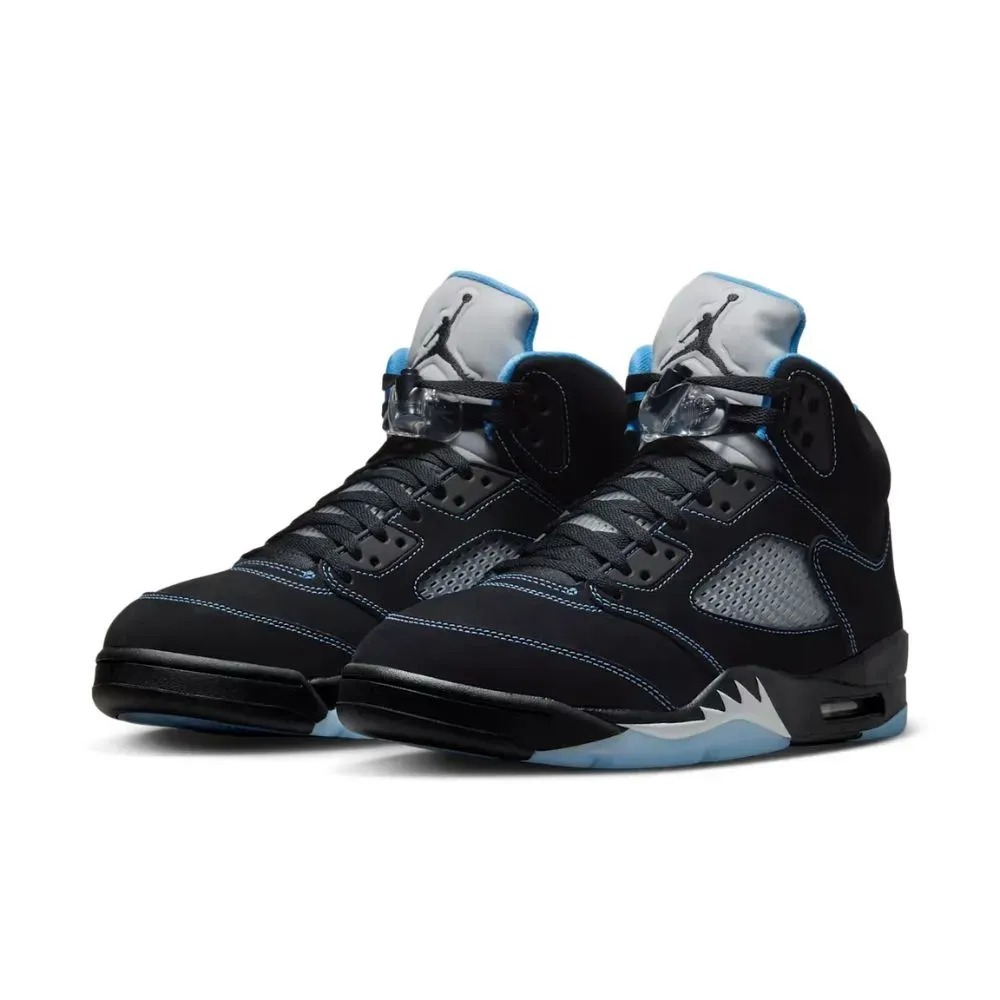 Air Jordan 5 Black Carolina Black University Blue — 41, Novo
