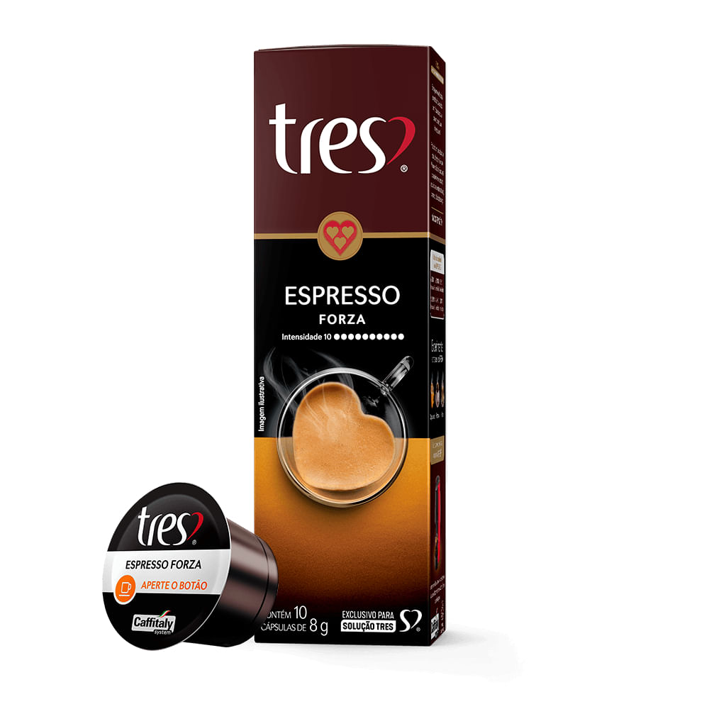 Cápsula de Café Espresso Forza TRES 3 Corações