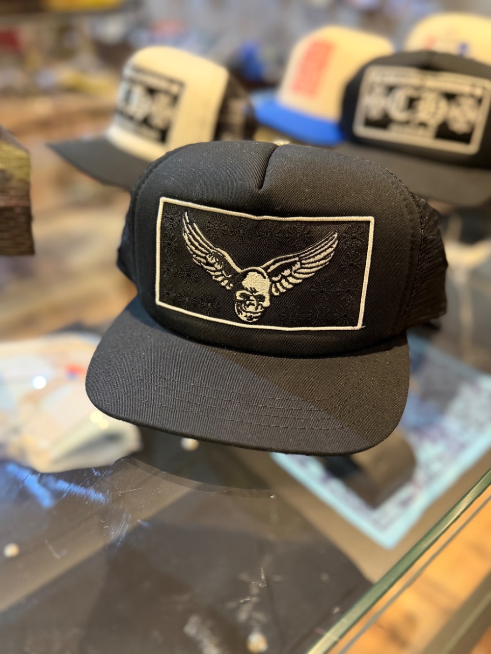 Yungblud x Aerosmith x Chrome Hearts Boné Embroidered Patch Black — Único, Novo