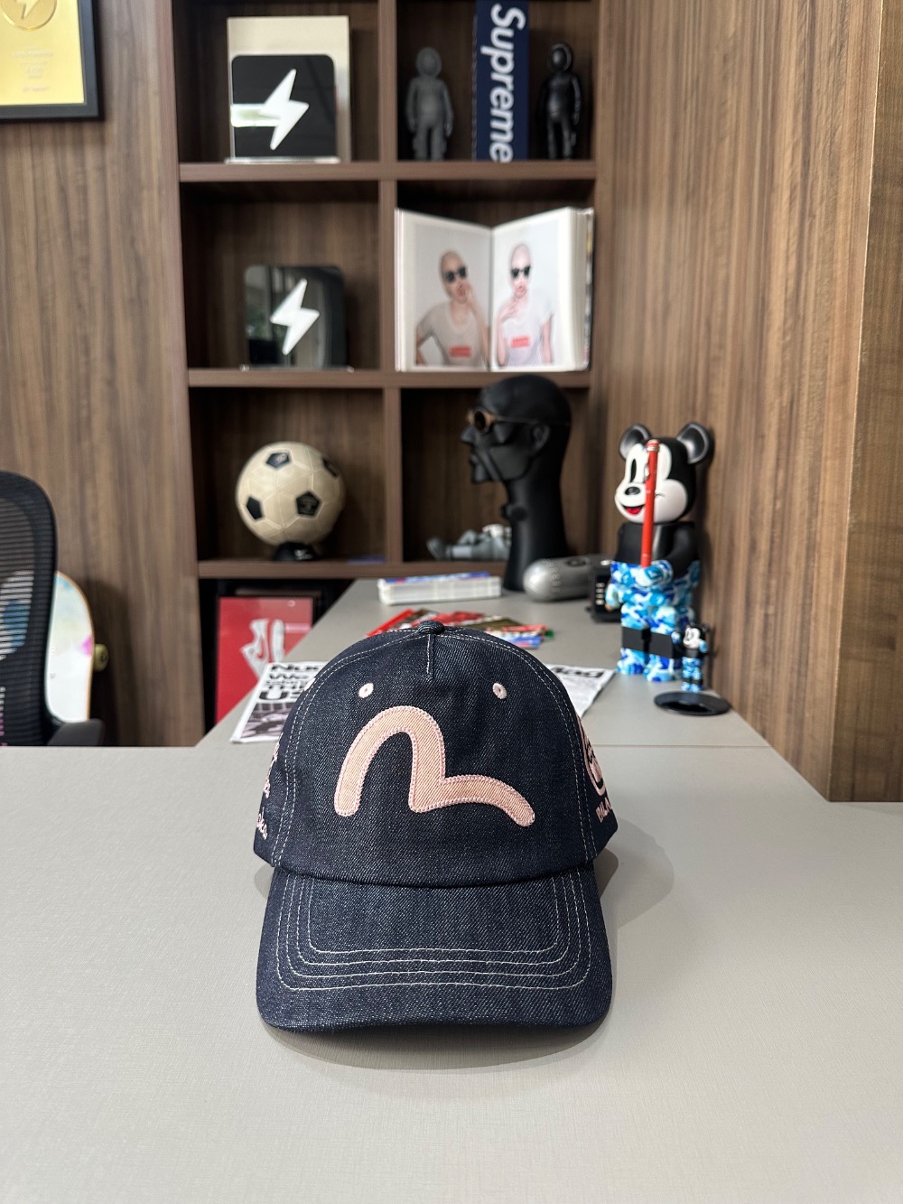 Evisu x Palace Boné Snapback Indigo — Único, Novo