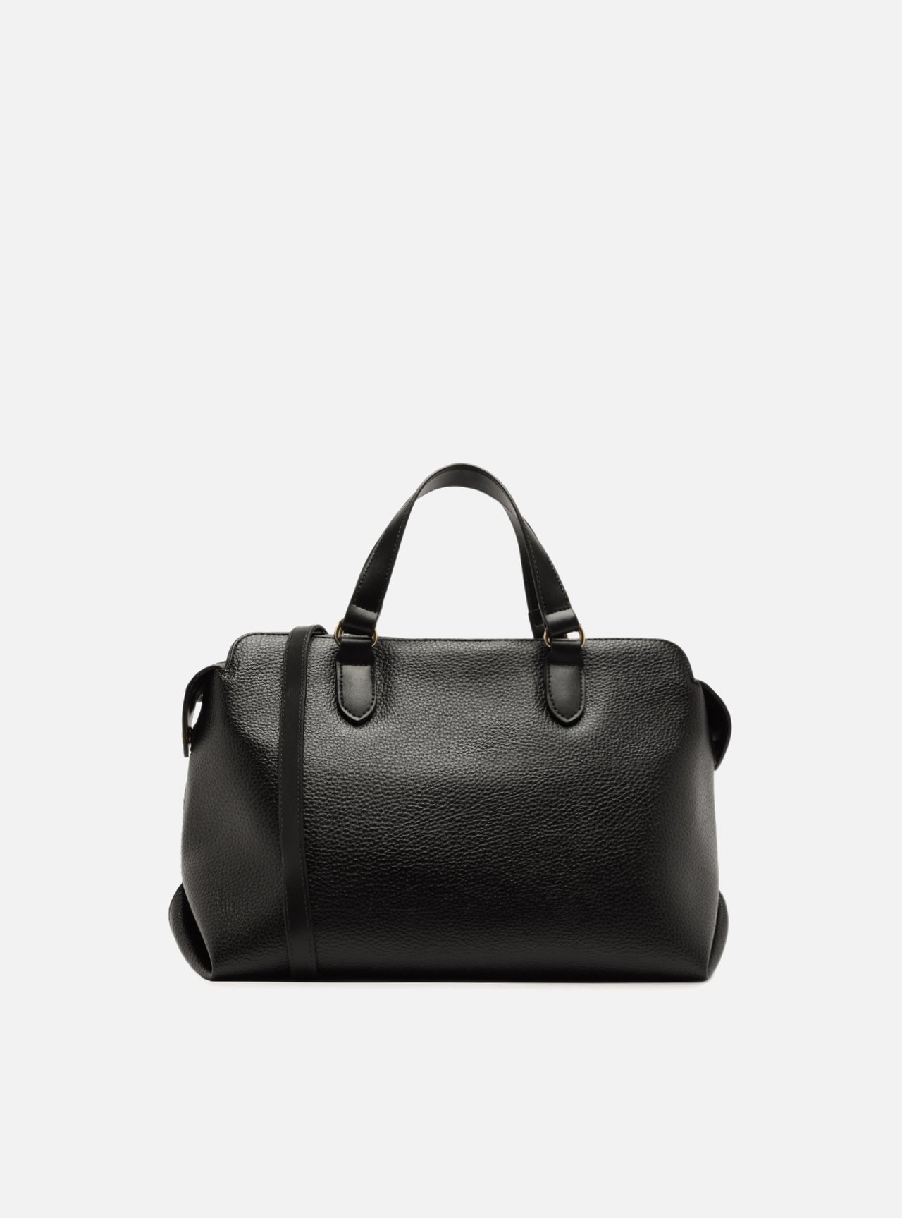 Foto 3 de Bolsa Tote Preta Média Tag Básica