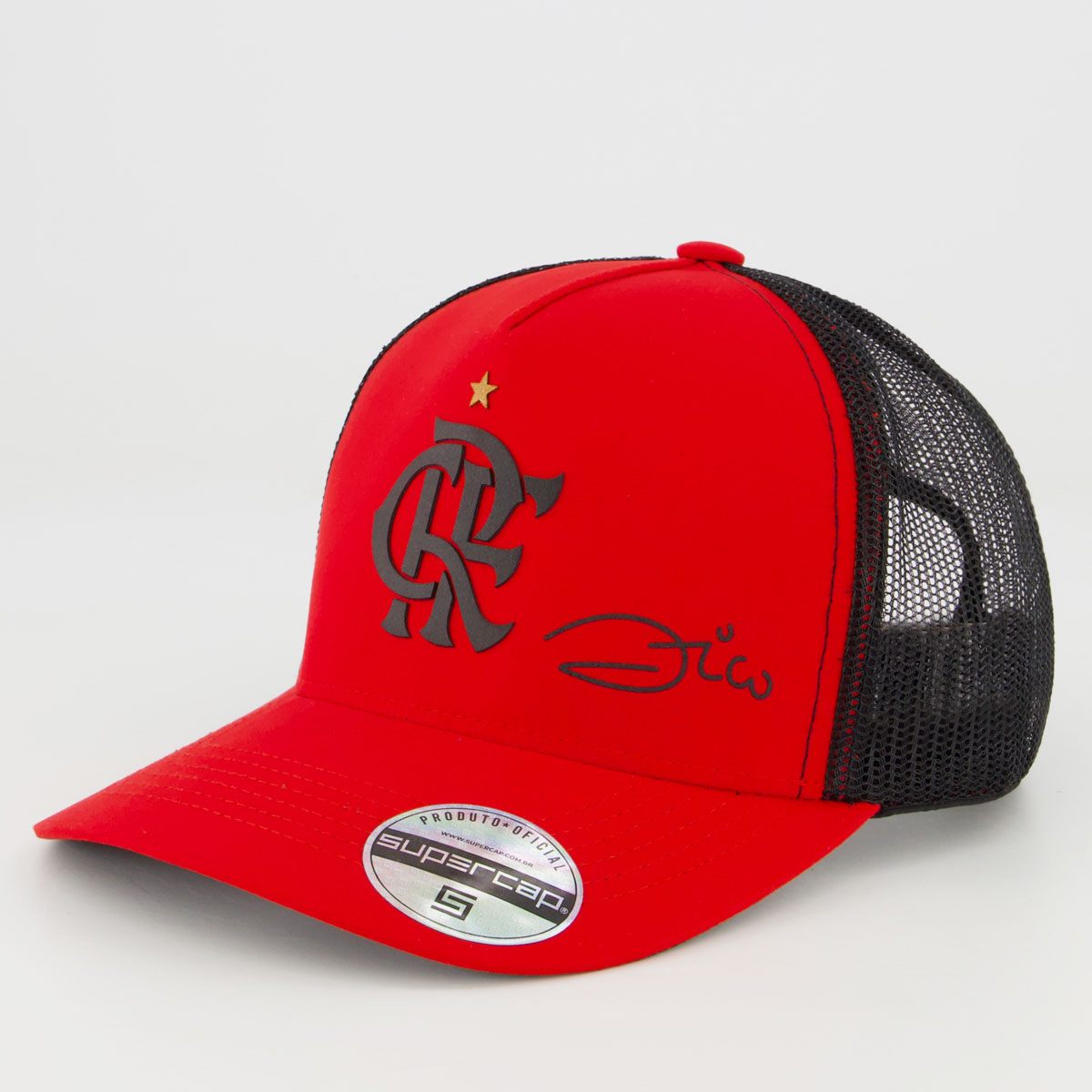 Boné Flamengo Zico Vermelho e Preto