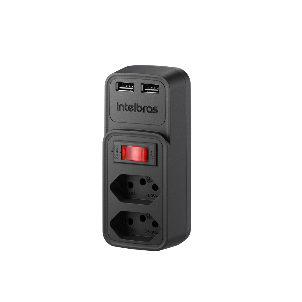Tomada USB Intelbras EAC 202 Preto