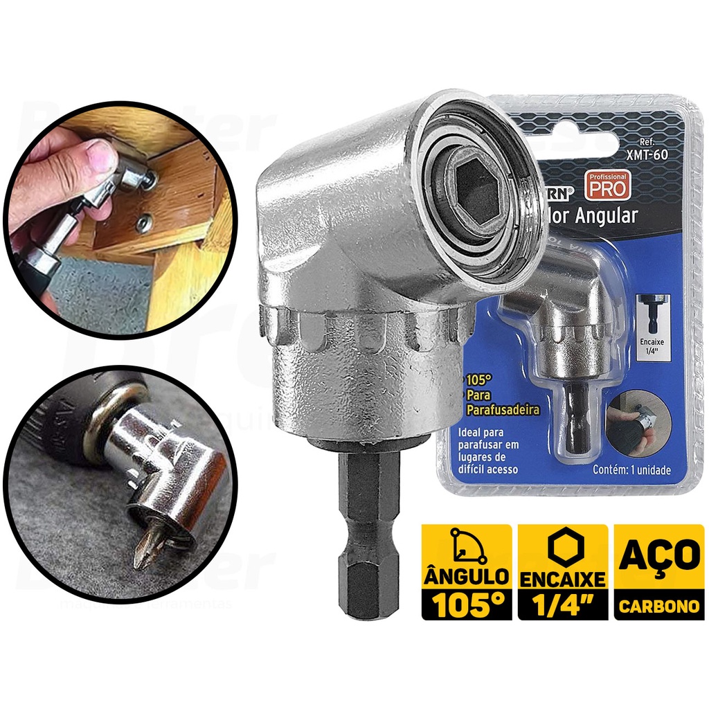 Adaptador Angular Magnético P/ Furadeira Parafusadeira 105° Western XMT-60