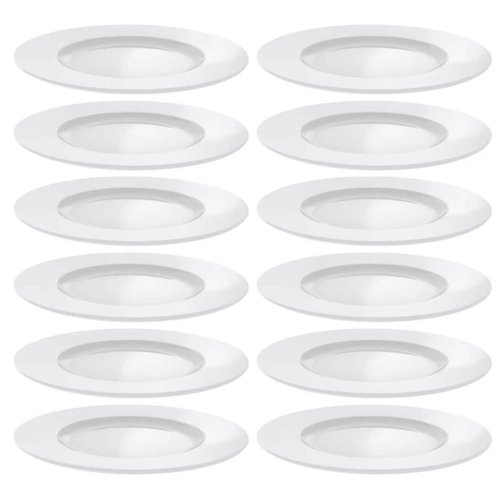 Conjunto 12 Pratos Rasos Tramontina Porcelana Branca 27 cm Maria Augusta Mesa Posta