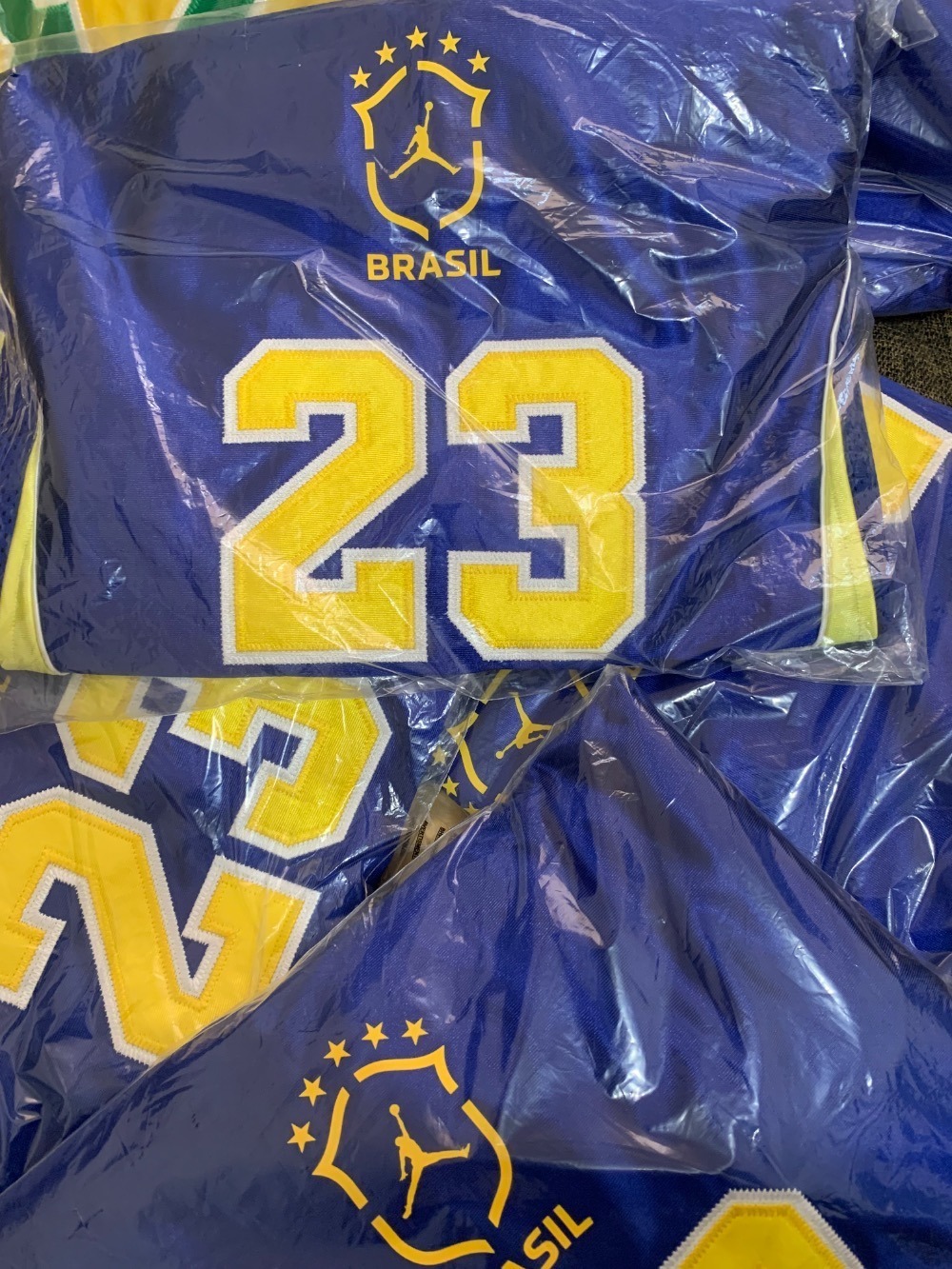 Camiseta Air Jordan Manga Longa Brasil Goleiro Blue — G, Novo