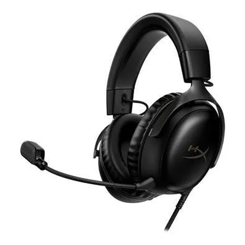 Headset HyperX Cloud III: 53 mm, Som DTS 7.1, Microfone Removível, , Multi Plataformas, Preto ou Preto/Vermelhor