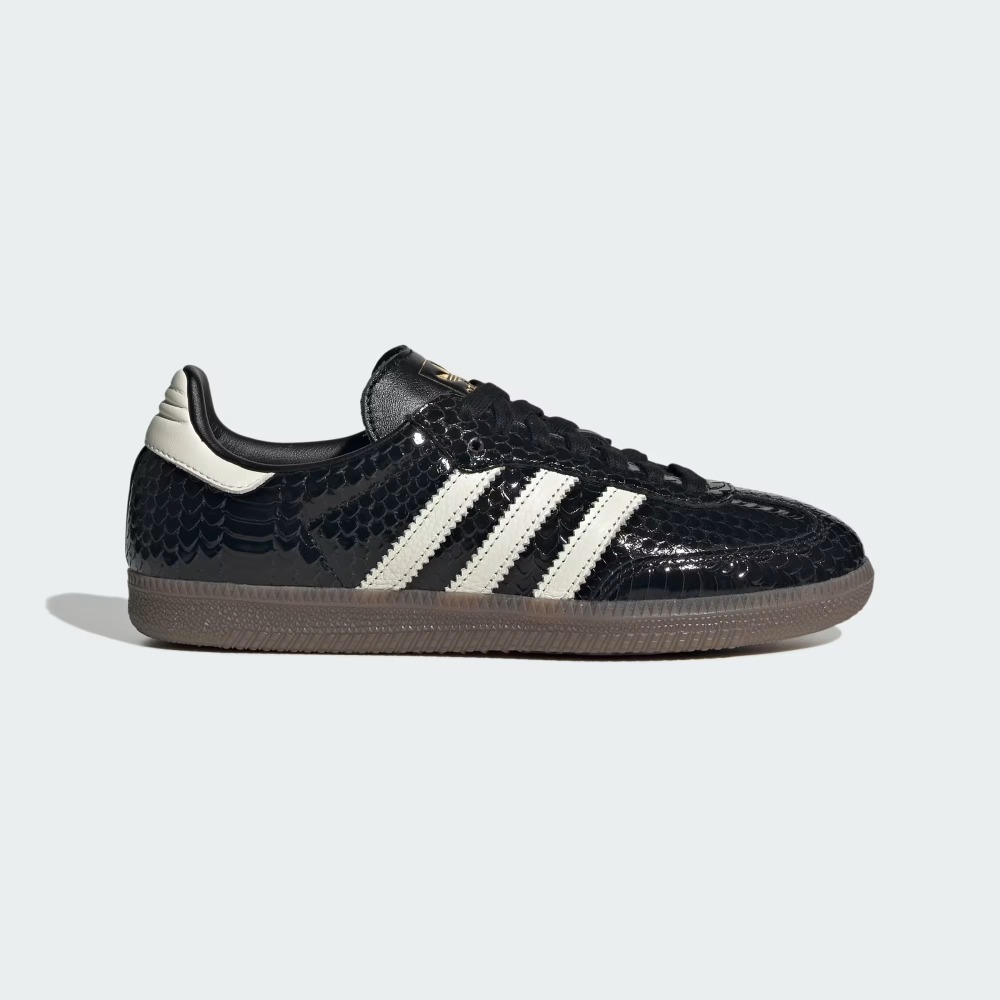 adidas Samba Patent Snakeskin Core Black Off White Gum Five — 34, Novo