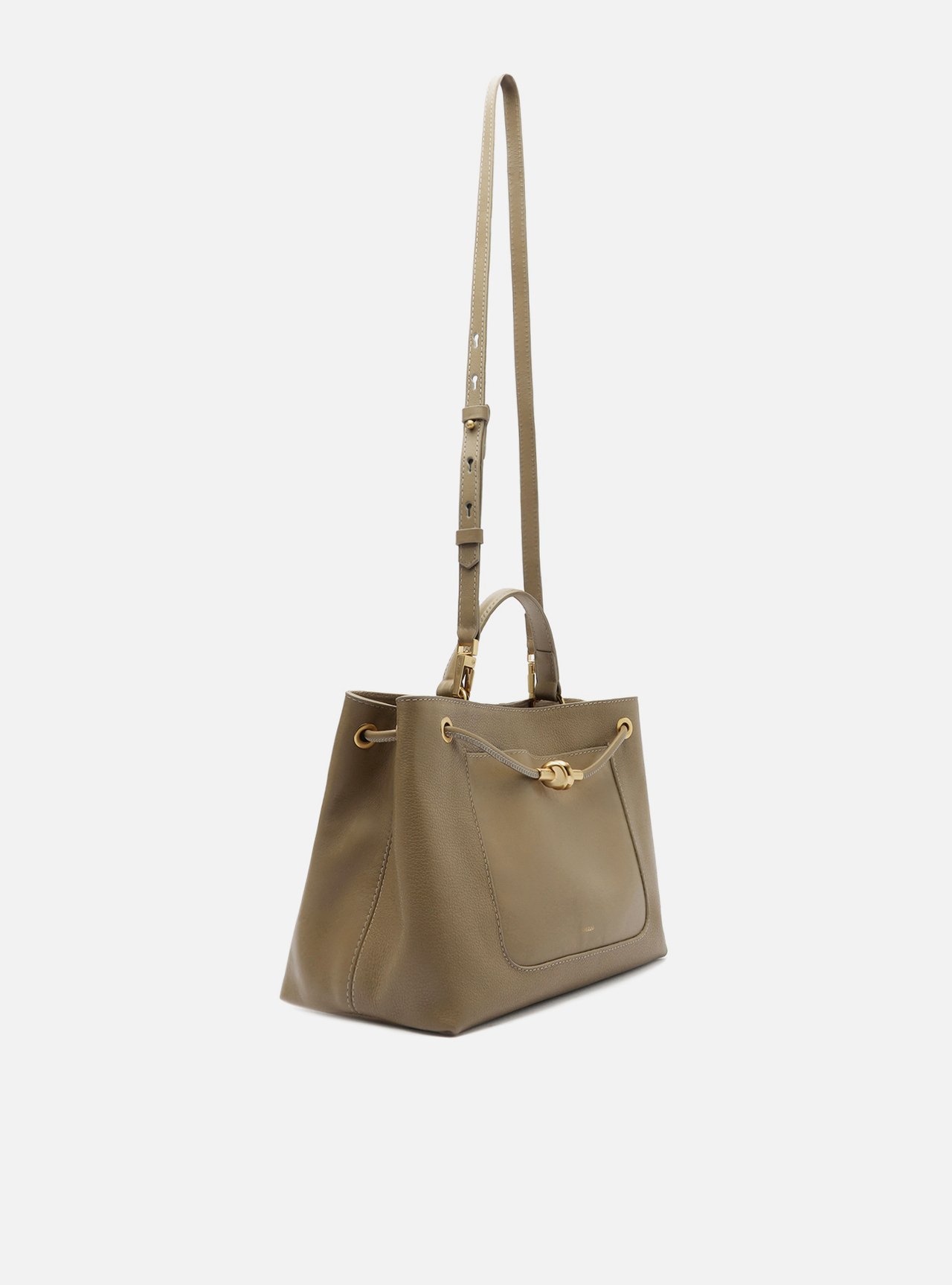 Foto 5 de Bolsa Tote Cinza Couro Helena Grande
