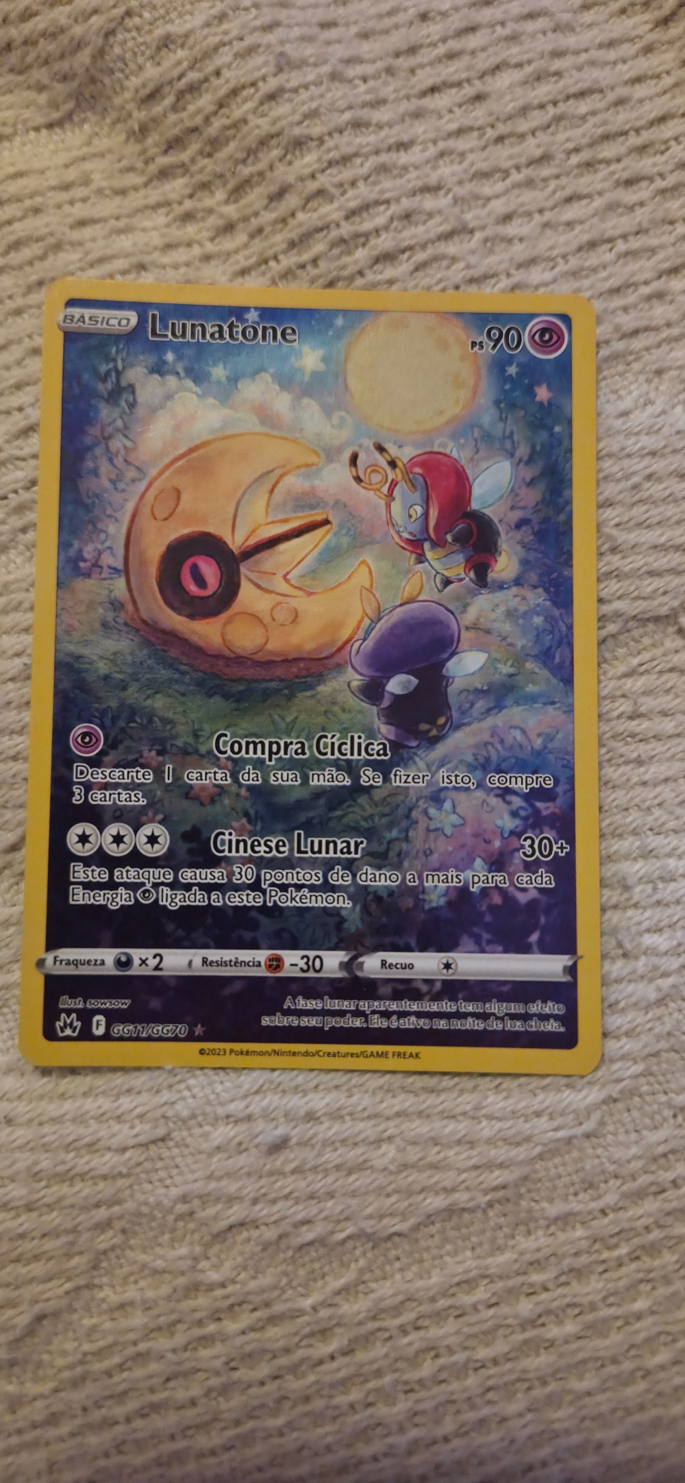 Lunatone (GG11/GG70) Realeza Absoluta Pokémon TCG — Near Mint, Novo