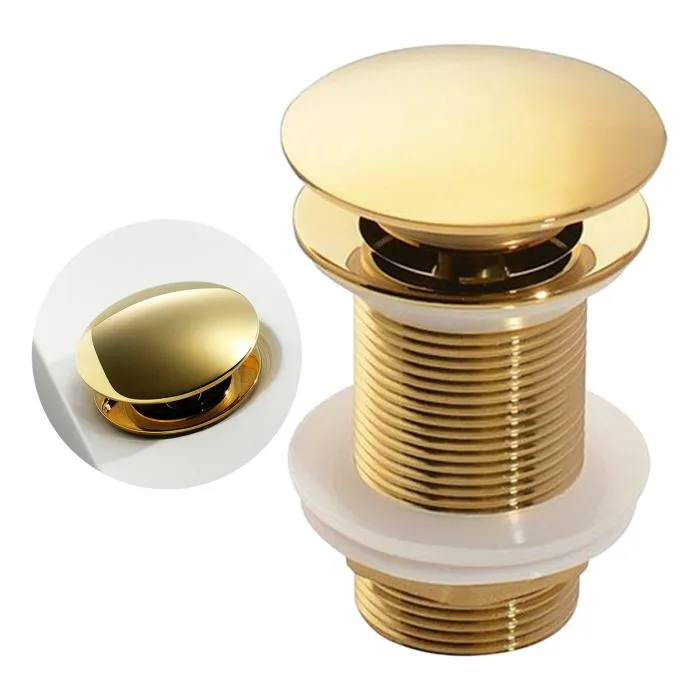 VÁLVULA LAVATÓRIO CLICK 2.3/8 X 1 DOURADO FOSCO PERFLEX