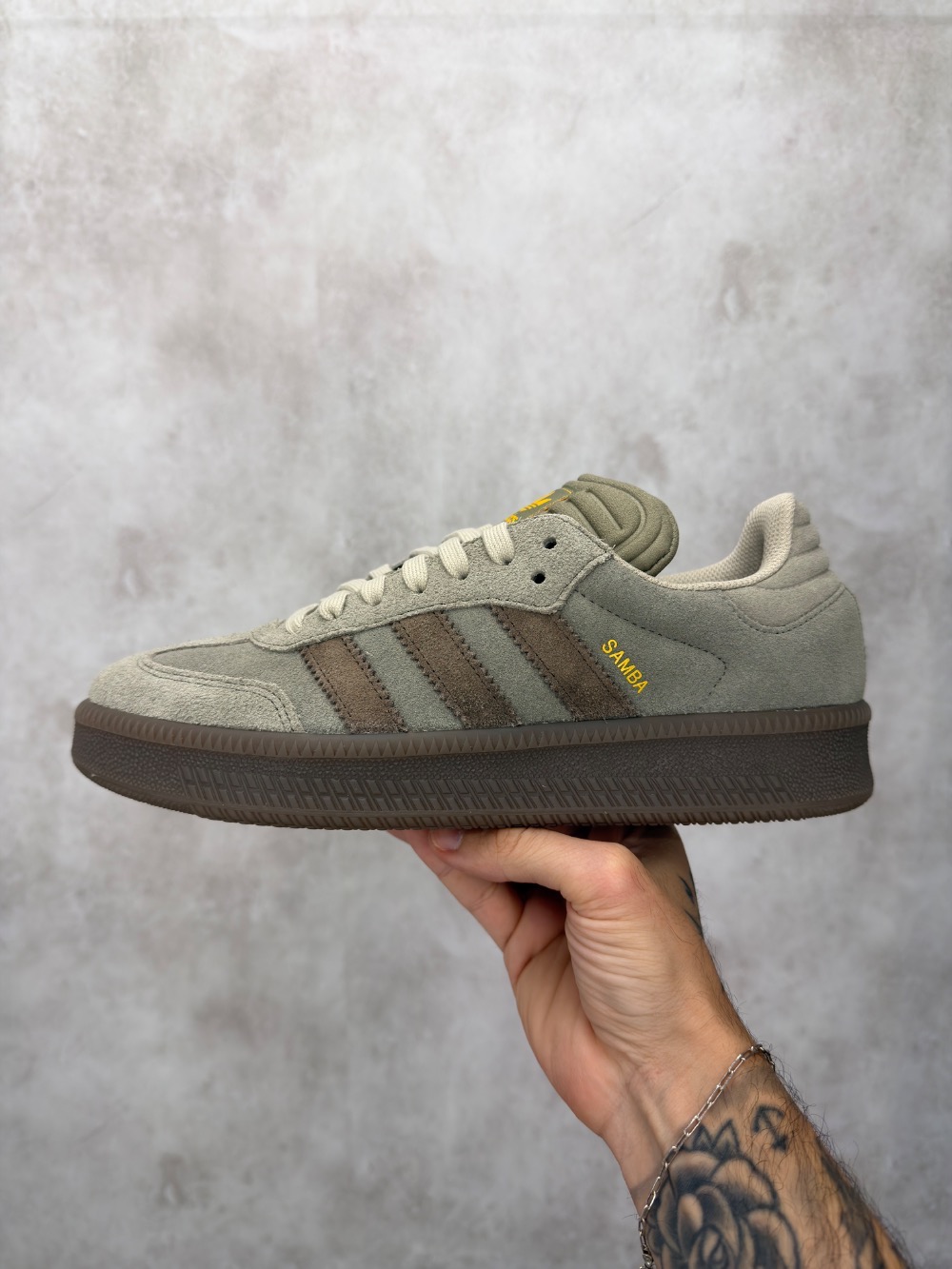adidas Samba XLG Silver Pebble Earth Strata Clay — 39 / 40 / 41 / 42 / 43, Novo