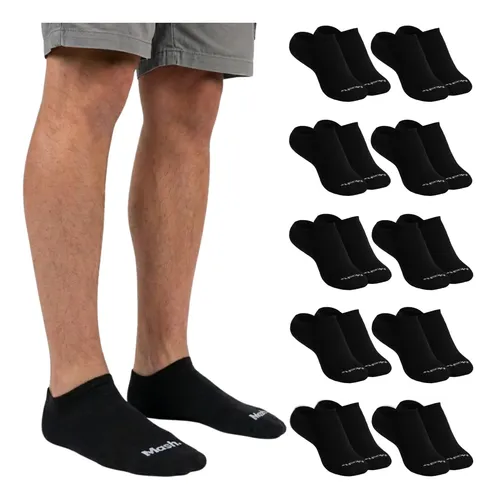 Kit 10 Pares Meia Invisível Soquete Algodão Confortável Mash 10 Pretas Meia Invisível Meia Cano Curto Meia Masculina Meia Feminina G ( 39 A 44 ) Meia Masculina Meia Feminina Meia A
