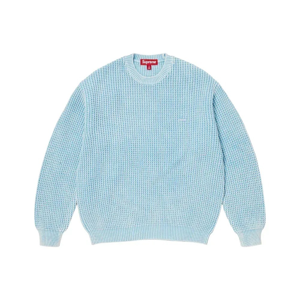 Suéter Washed Small Box Waffle Light Blue SS26-W5 — G, Novo