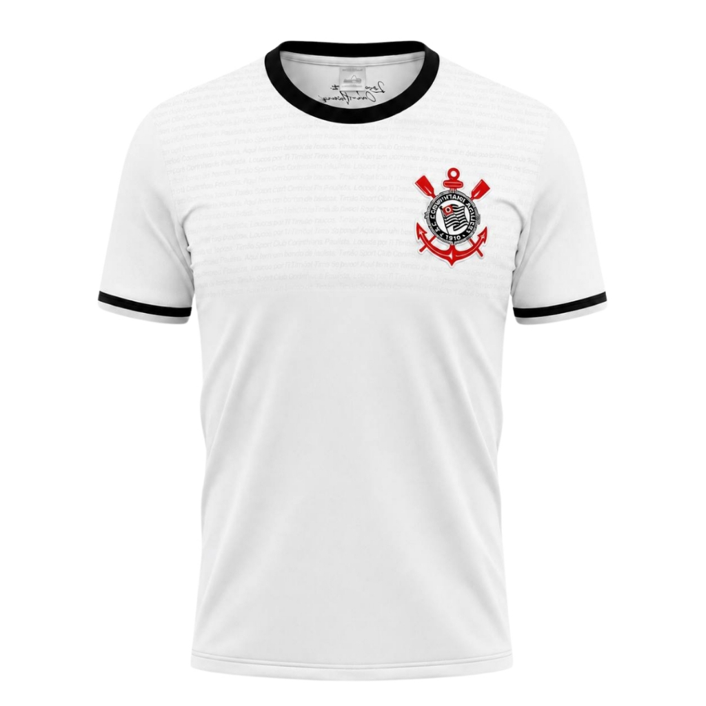 Camisa Corinthians Masculina Lumina Branca Adulto Oficial Torcedor Timão Original
