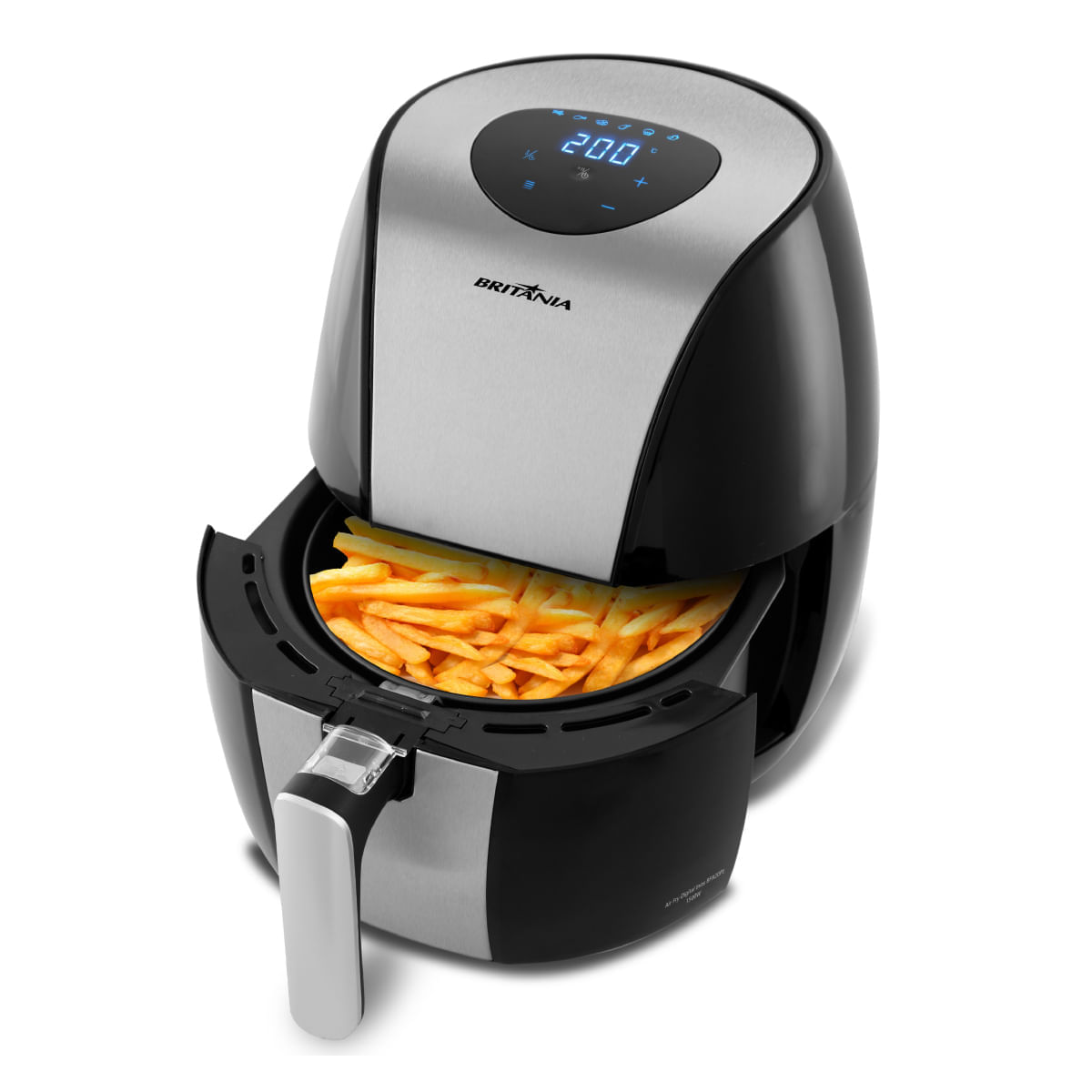 Air Fryer Britânia 4,1L Digital Inox 1500W BFR20PI 220