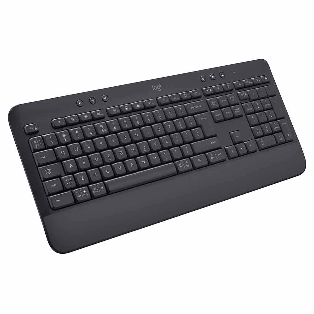 Teclado Sem Fio Logitech Signature K650 com Teclado Númerico e Conexão Bluetooth/Receptor USB e Layout US - Grafite