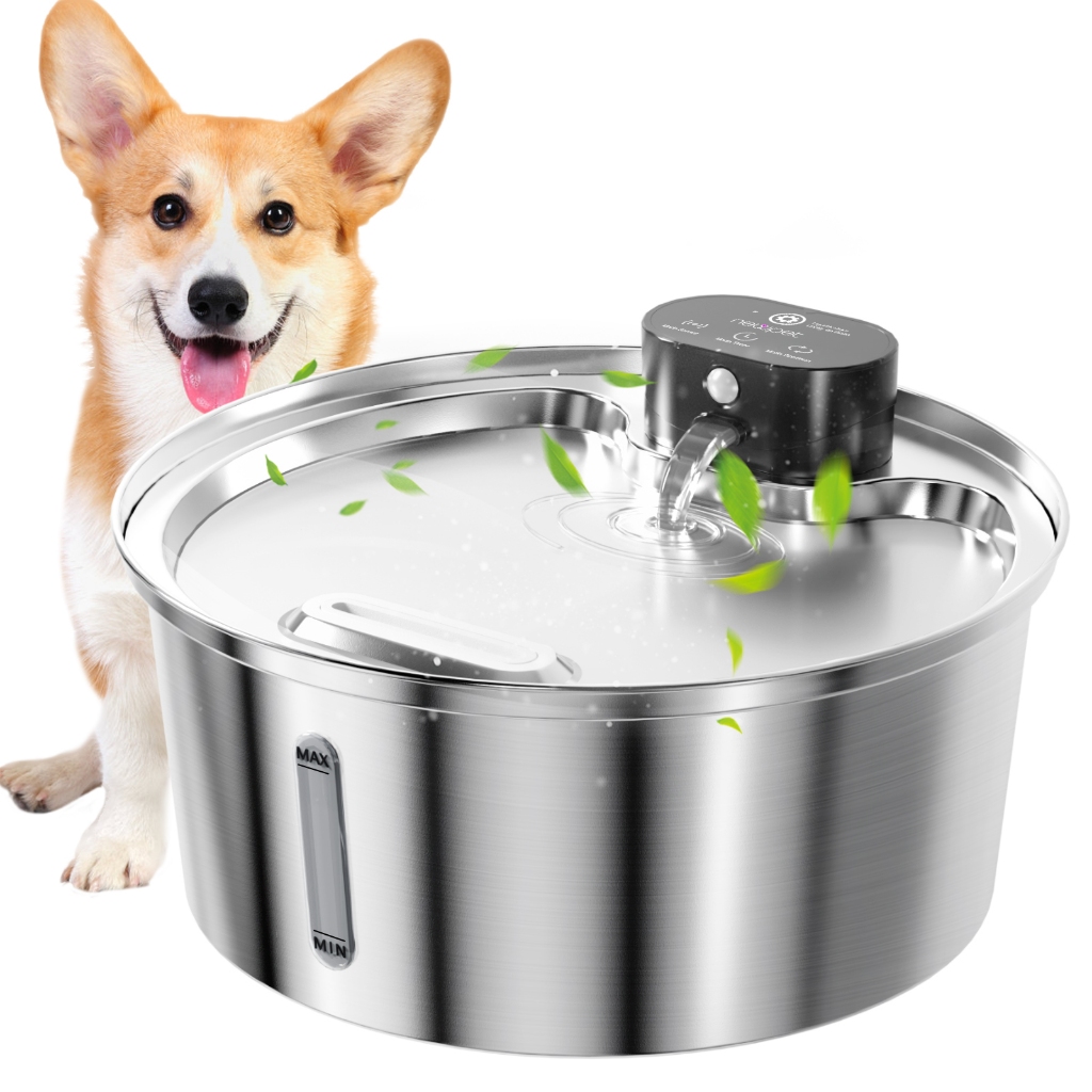 Newpet com sensor Inox Fonte para gatos, fonte ultra silenciosa para gatos de 3.2 litros - Bivolt
