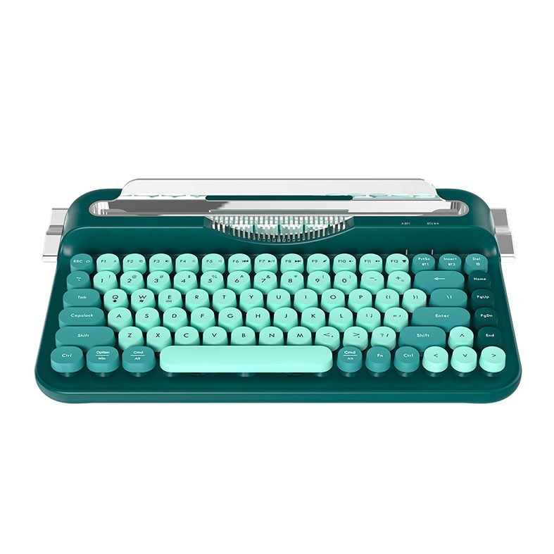 Foto 3 de Teclado Ajazz AF84 Typewriter Office, Wireless, Verde, AF84-GREEN