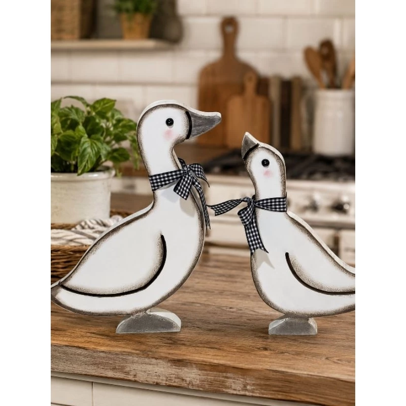 Patinhos Mãe e Filho em MDF estilo Farmhouse.