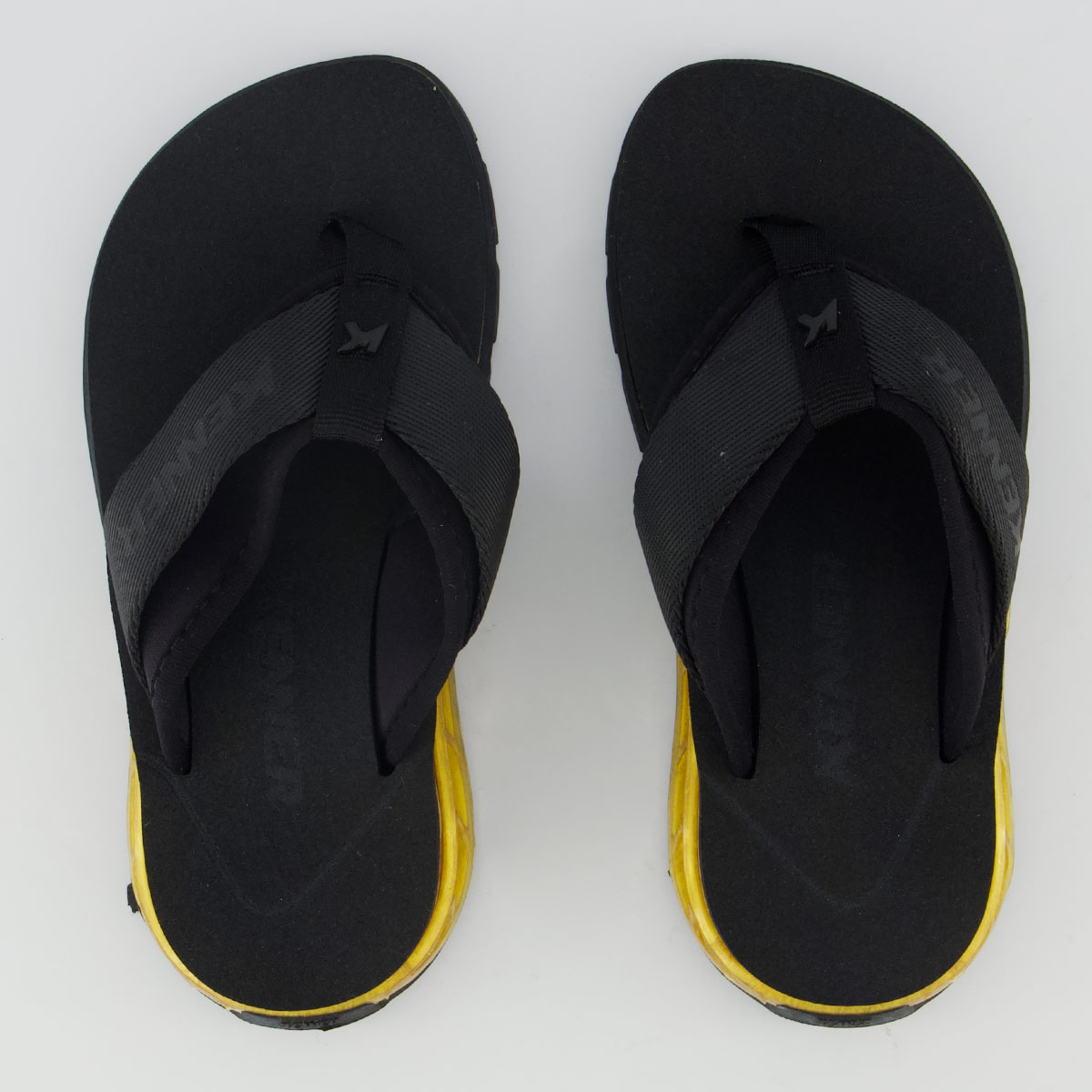 Chinelo Kenner Rakka Sport Infantil Preto e Amarelo