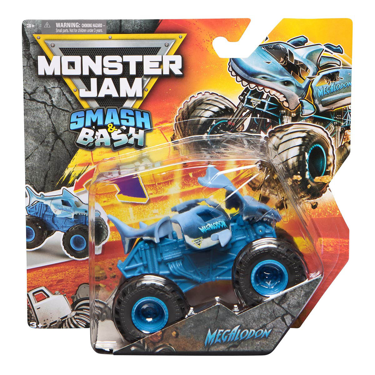 Carrinho Megalodon 1:64 - Monster Jam Smash & Bash