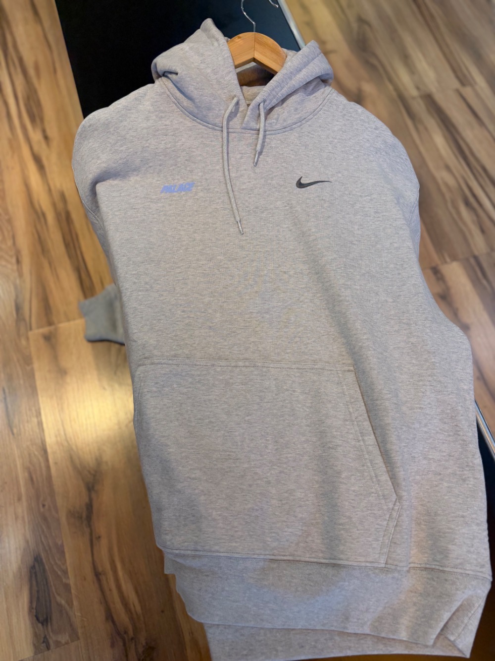 Palace x Nike Moletom Font Swoosh Grey Marl — XXG, Novo