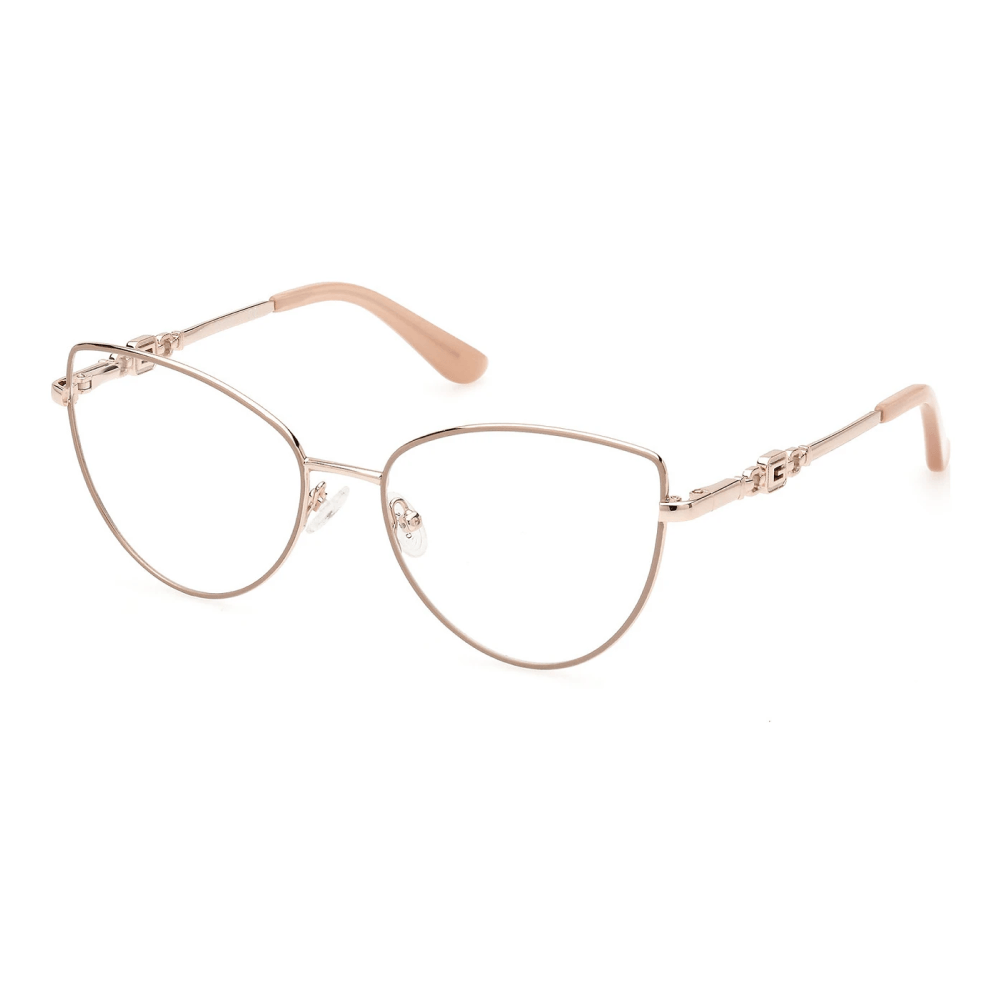 Armação de Óculos de Grau Guess GU2954 Feminino Gatinho Metal Dourado