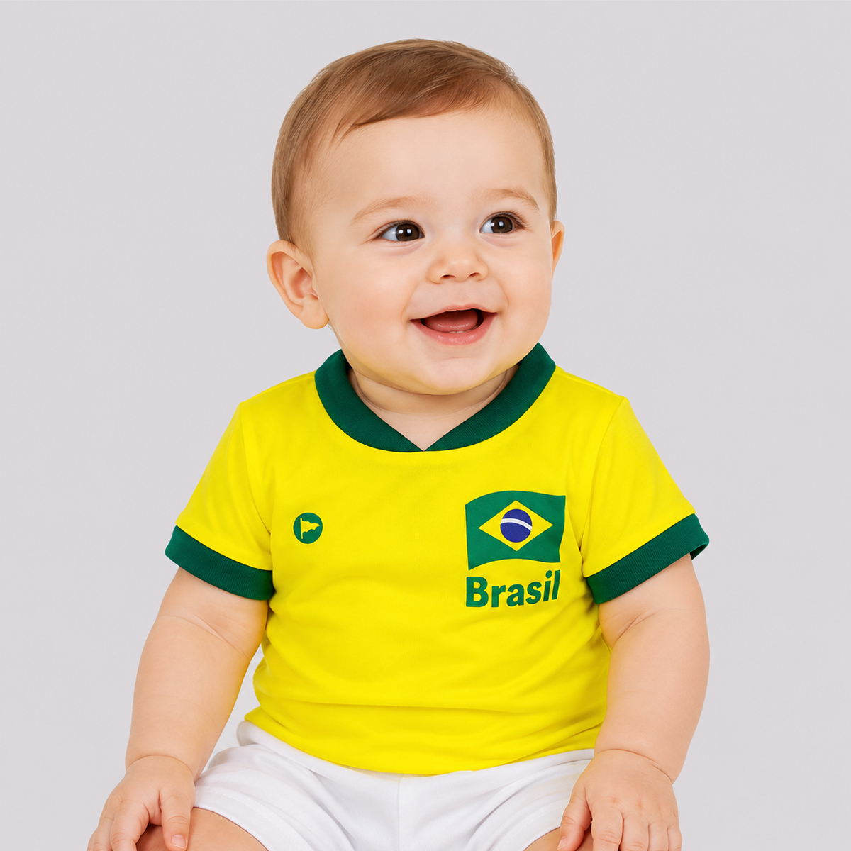 Camisa Brasil Baby Amarela