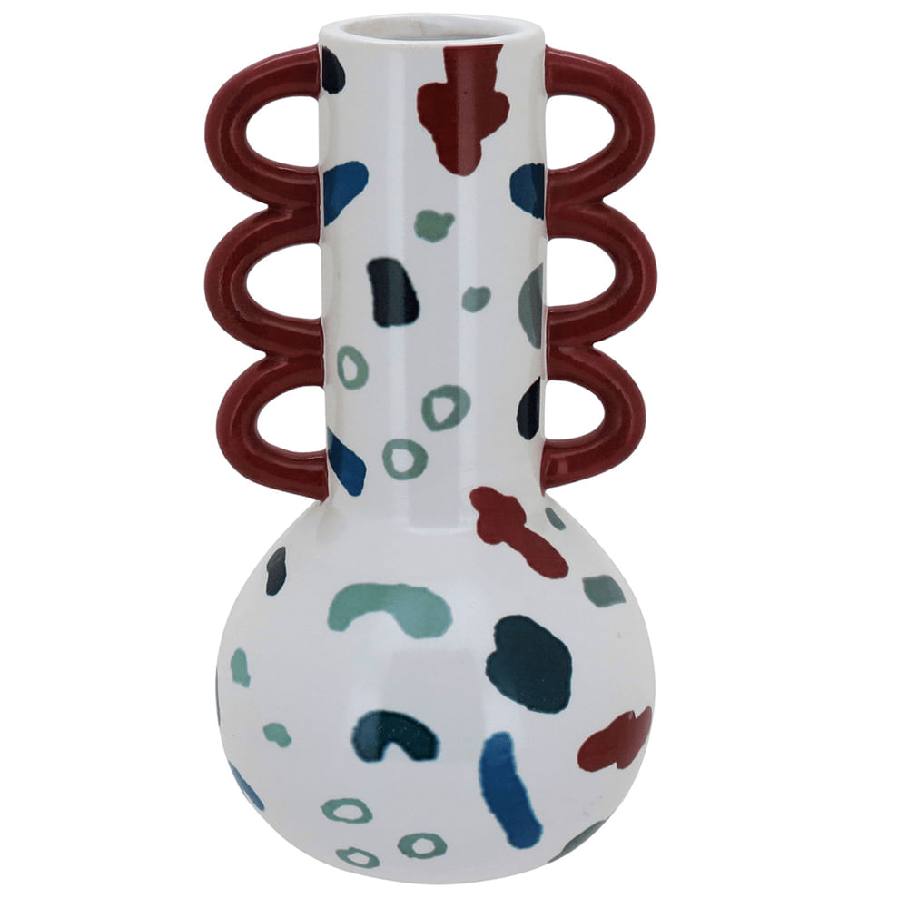 Vaso De Cerâmica Color 23X18cm