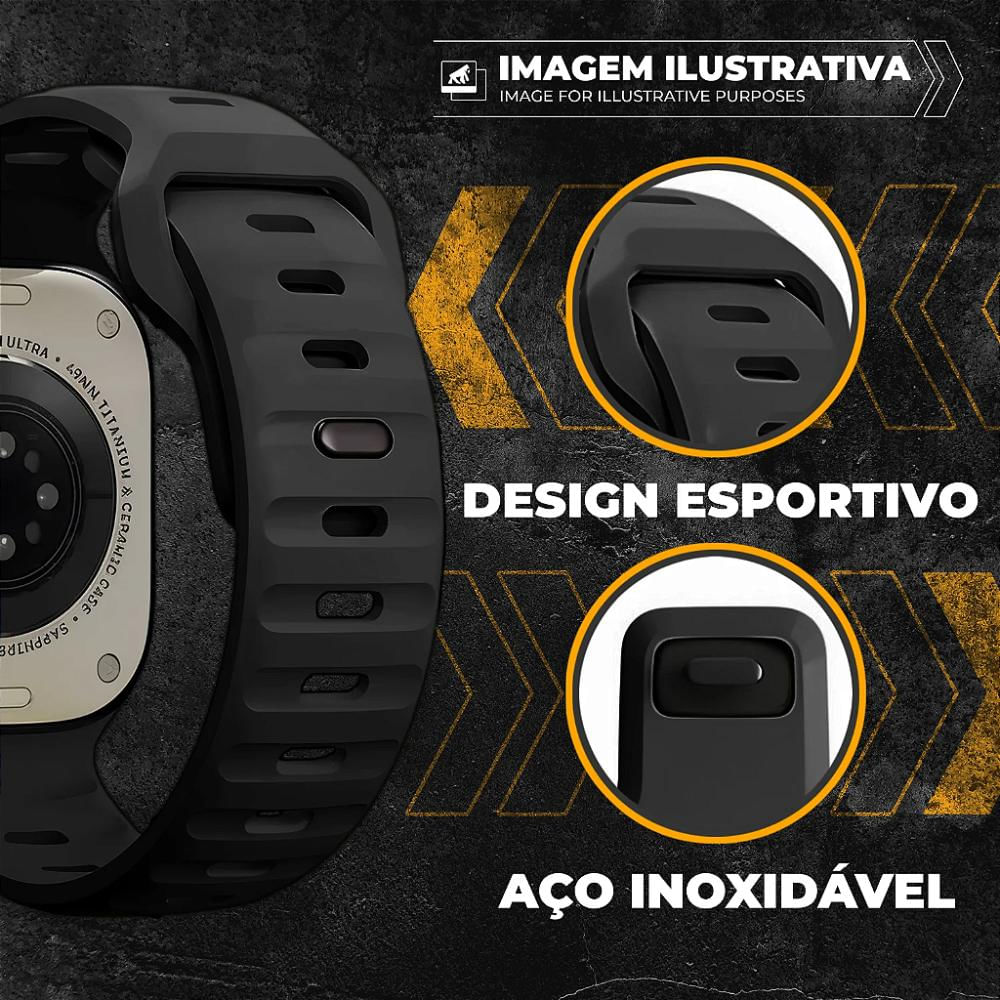 Foto 2 de Pulseira Para Apple Watch 38 / 40 / 41MM Victus - Preta - Gshield
