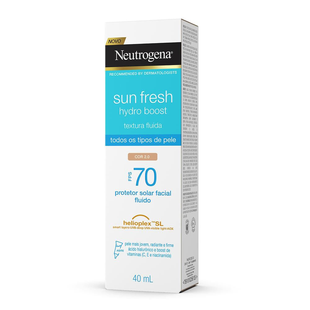 Foto 4 de Protetor Solar Neutrogena Sun Fresh Hydro Boost Cor 2.0 FPS70 40ml