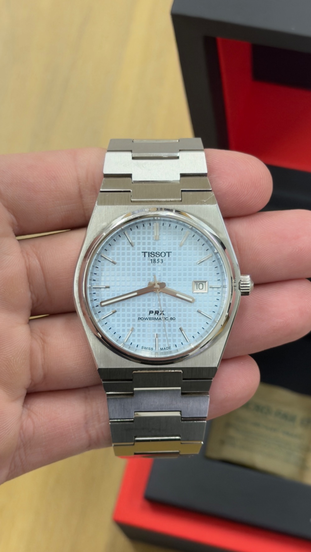 Relógio Tissot PRX Automatic Ice Blue 40mm — Único, Usado