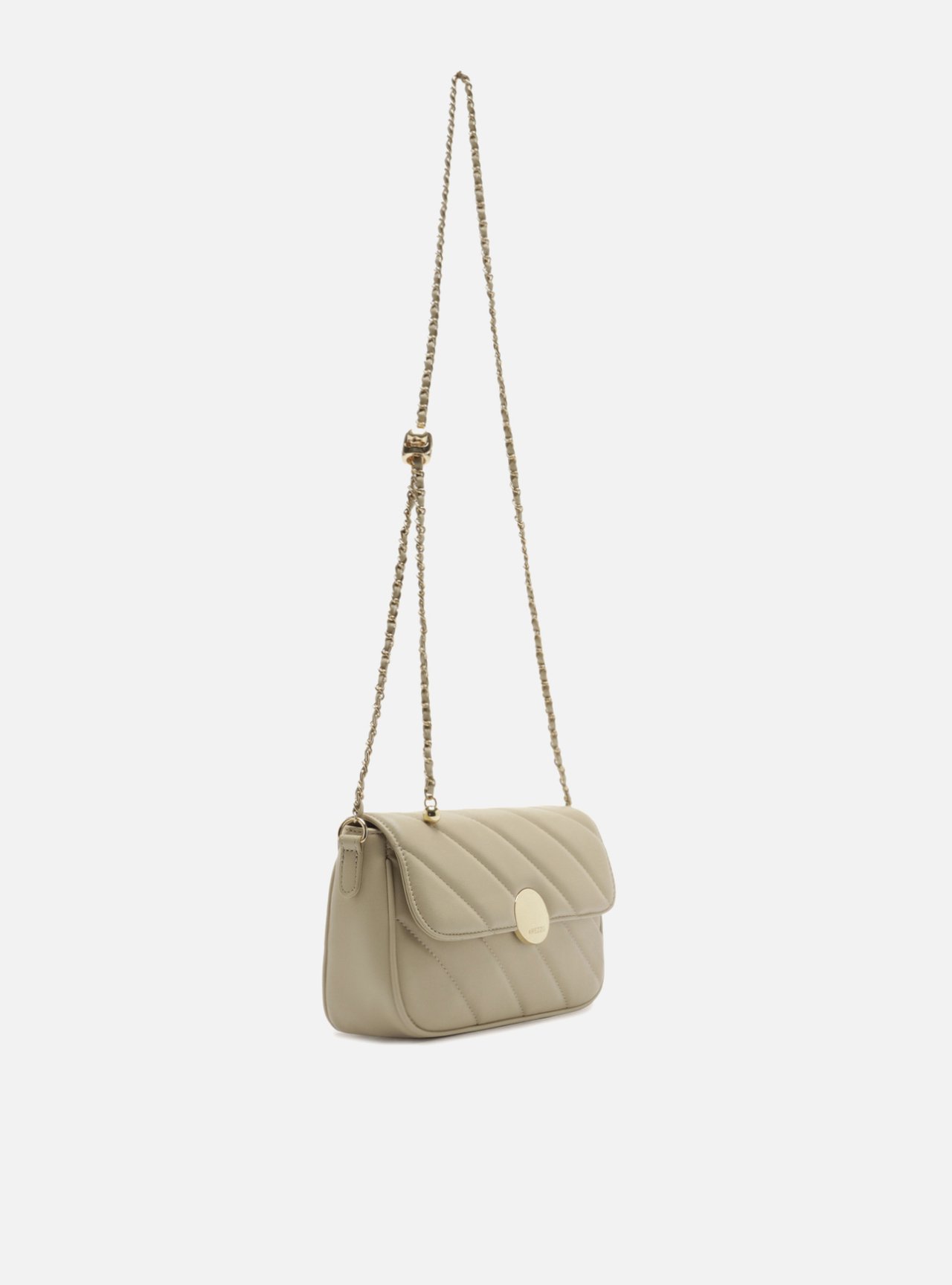 Foto 5 de Bolsa Tiracolo Nude Média Matelassê Corrente