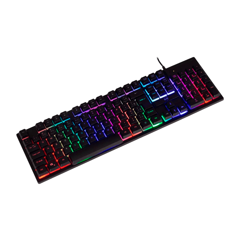 Foto 2 de Teclado Gamer Dazz GTE1000, Rainbow, ABNT2, USB 2.0, Preto