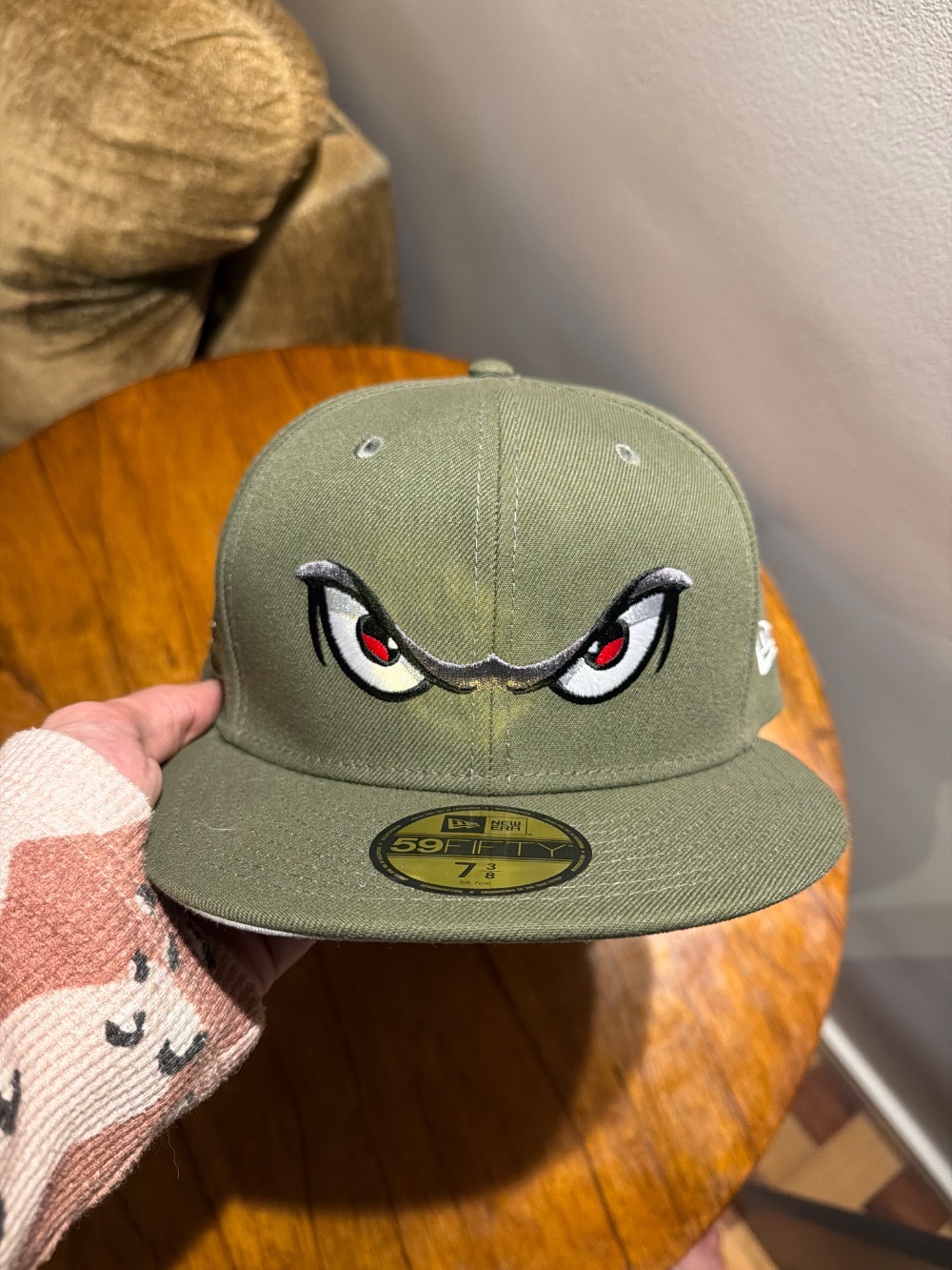 New Era x Corteiz Boné 59FIFTY Fitted Cap Olive — 7-3/8, Novo