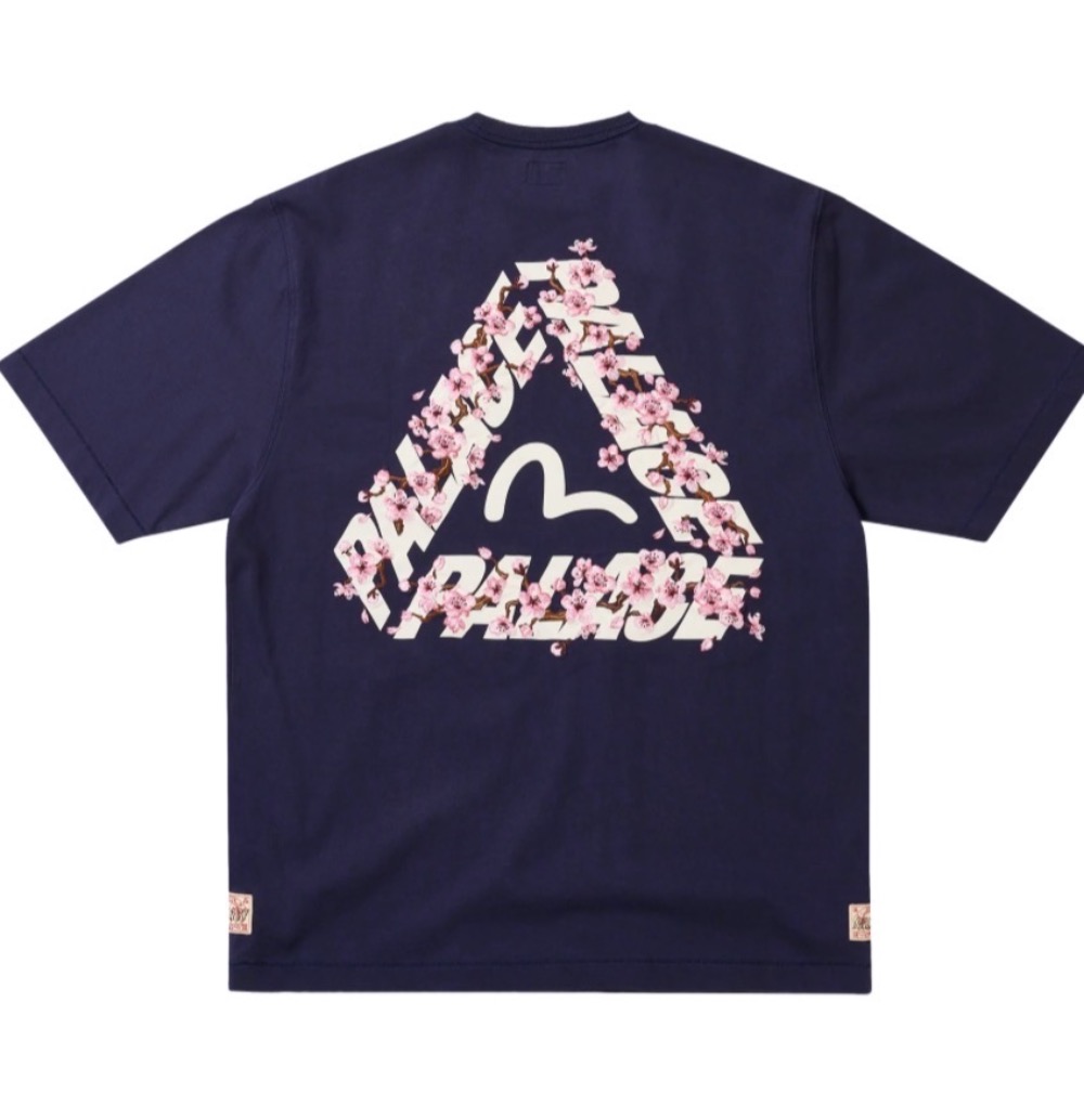 Evisu x Palace Camiseta Heavy Wash Navy — G / XXG, Novo
