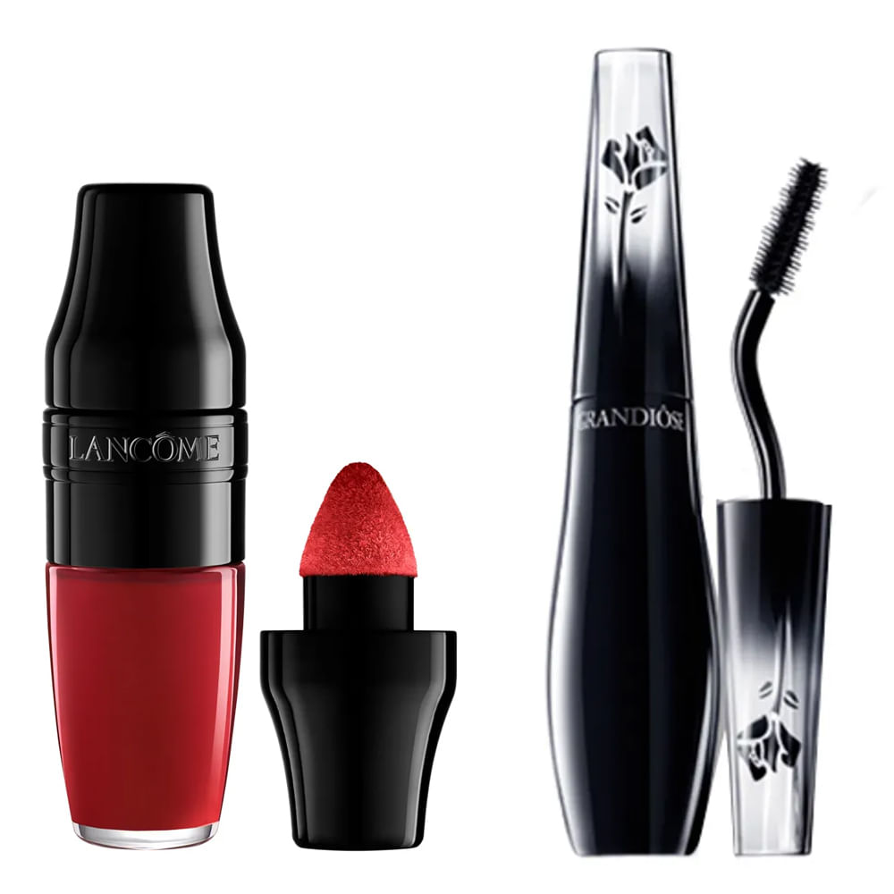Lâncome Grandiose Matte Shaker Kit - Máscara de Cílios + Batom Líquido — Kit
