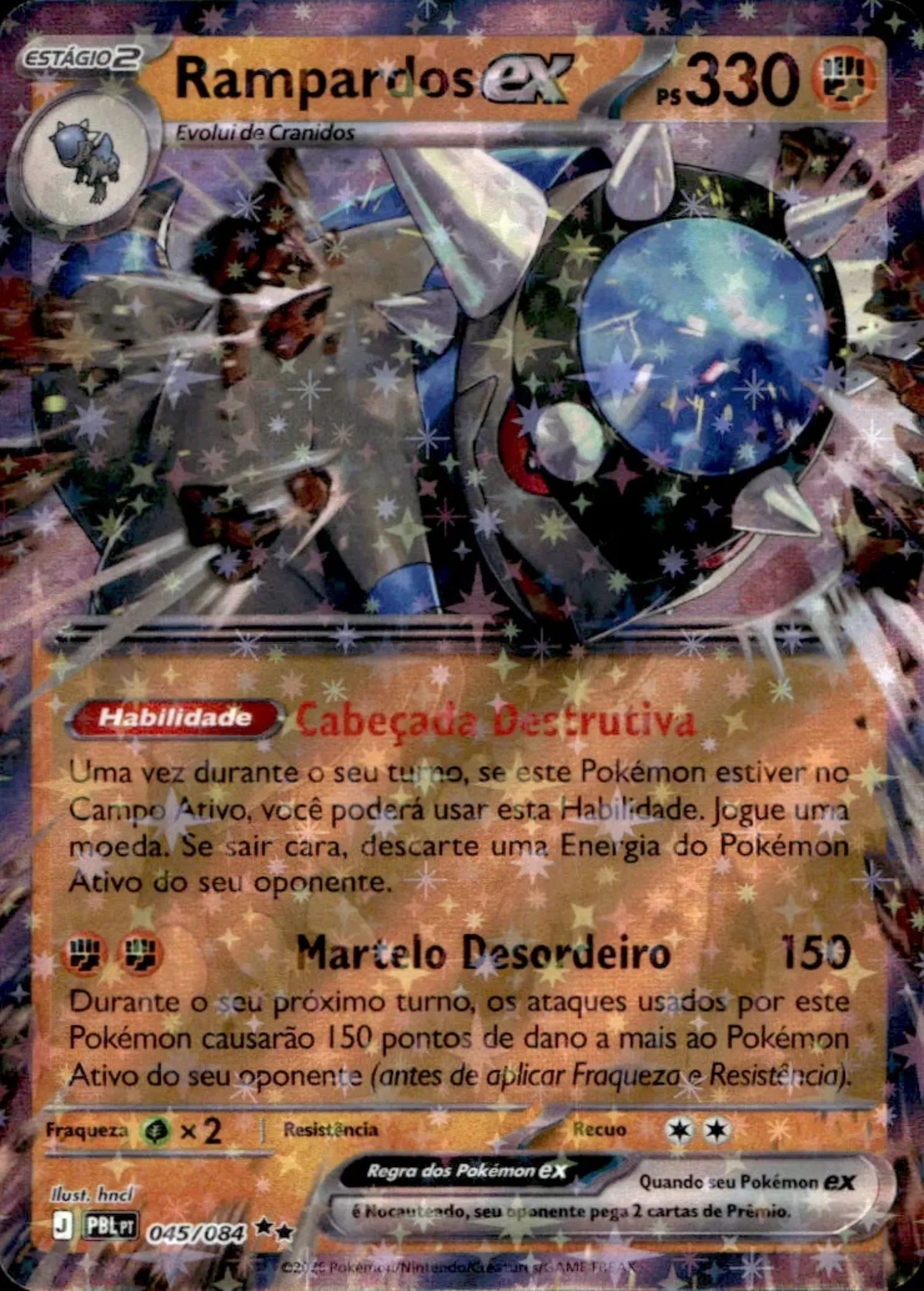 Rampardos ex (45/84) Escuridão Absoluta Pokémon TCG — Near Mint, Novo