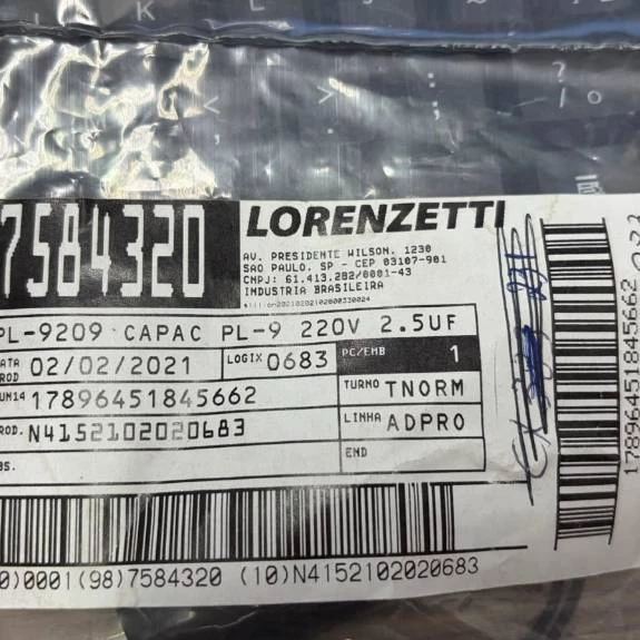 Foto 4 de Capacitor de Partida PL-9 220V PL-9209