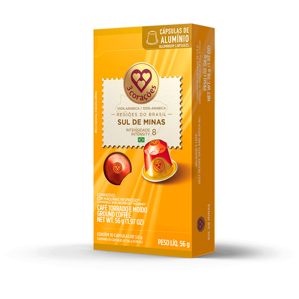 Foto 2 de Cápsula de Café Compatíveis Nespresso® Sul de Minas 3 Corações